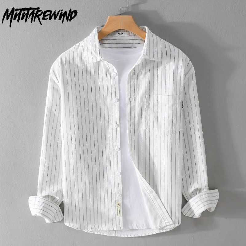 Spring Autumn New Corduroy Men's Shirts Daily Simple Long Sleeve Shirts Pure Cotton Casual Loose Striped Shirt with Pocket Youth
Spring Autumn New Corduroy Men's Shirts Daily Simple Long Sleeve Shirts Pure Cotton Casual Loose Striped Shirt with Pocket Youth
