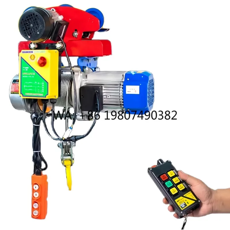 1000kg Wire Rope Electric Hoist Winch 110V 380V Remote Control Heavy Duty Lifting Sling for Industrial Retail Working Use
1000kg Wire Rope Electric Hoist Winch 110V 380V Remote Control Heavy Duty Lifting Sling for Industrial Retail Working Use