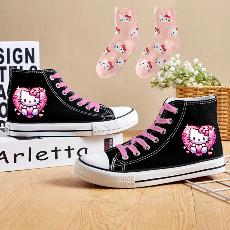 Кеды Hello Kitty с принтом, низкие, из канваса, повседневные, для студентов, милый стиль, с дополнительными носками и шнурками, модель 2026 года
Кеды Hello Kitty с принтом, низкие, из канваса, повседневные, для студентов, милый стиль, с дополнительными носками и шнурками, модель 2026 года