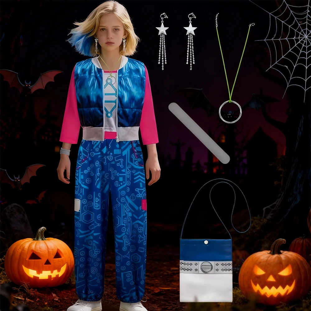 Girls Zombies Cosplay Halloween Costume Vampires Cheerleader School Uniform Print Sets For Children's Clothing With Accessories
Girls Zombies Cosplay Halloween Costume Vampires Cheerleader School Uniform Print Sets For Children's Clothing With Accessories