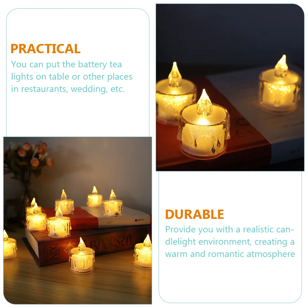 12pcs Led Flameless Led Tealights Flickering Electric For Wedding Party Decoration Operated Warm White Light
12pcs Led Flameless Led Tealights Flickering Electric For Wedding Party Decoration Operated Warm White Light