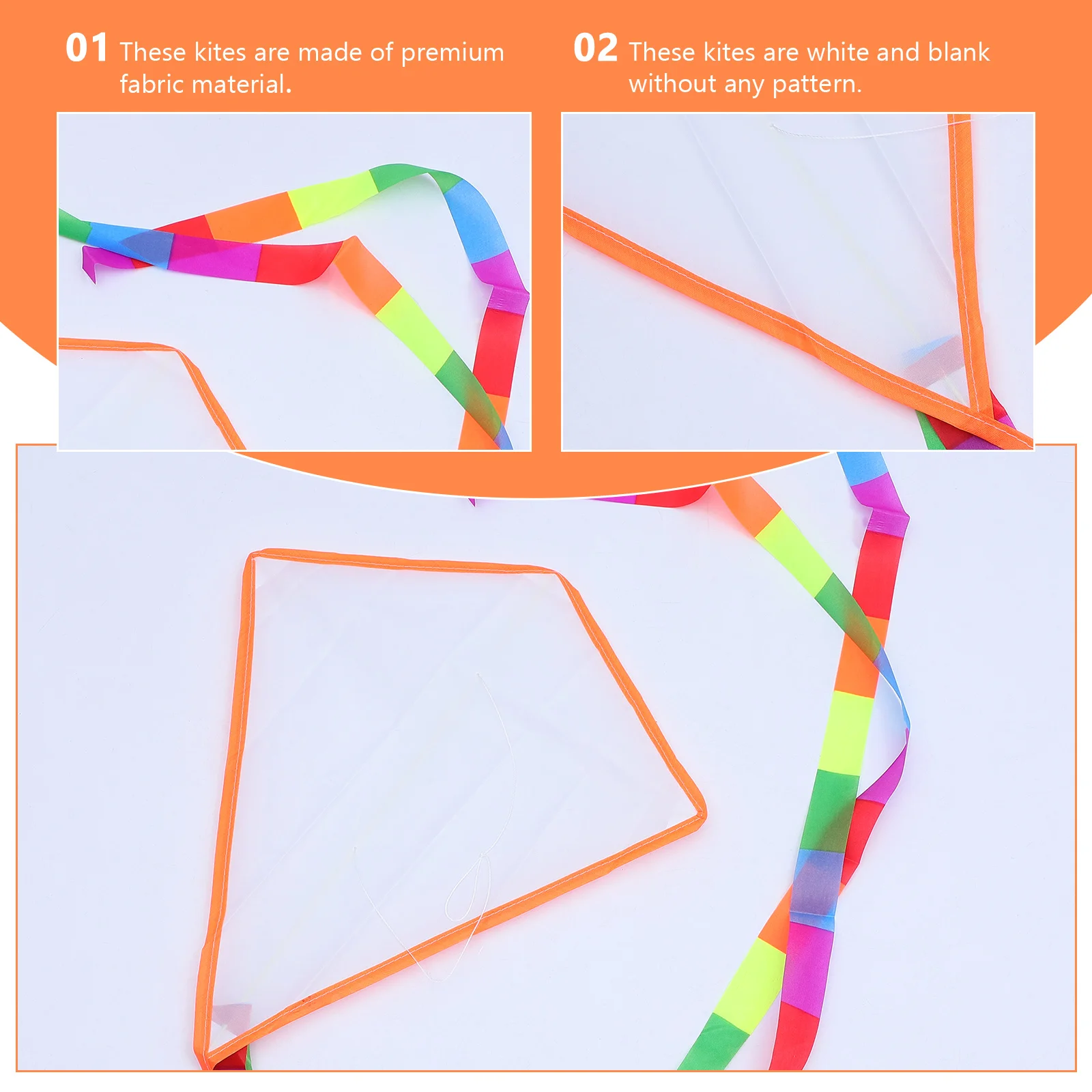 DIY Kite Graffiti Long Tail Easy to Fly White Blank Kids Toy 3 Sets Premium Fabric Waterproof Paintable Outdoor Summer Christmas
DIY Kite Graffiti Long Tail Easy to Fly White Blank Kids Toy 3 Sets Premium Fabric Waterproof Paintable Outdoor Summer Christmas