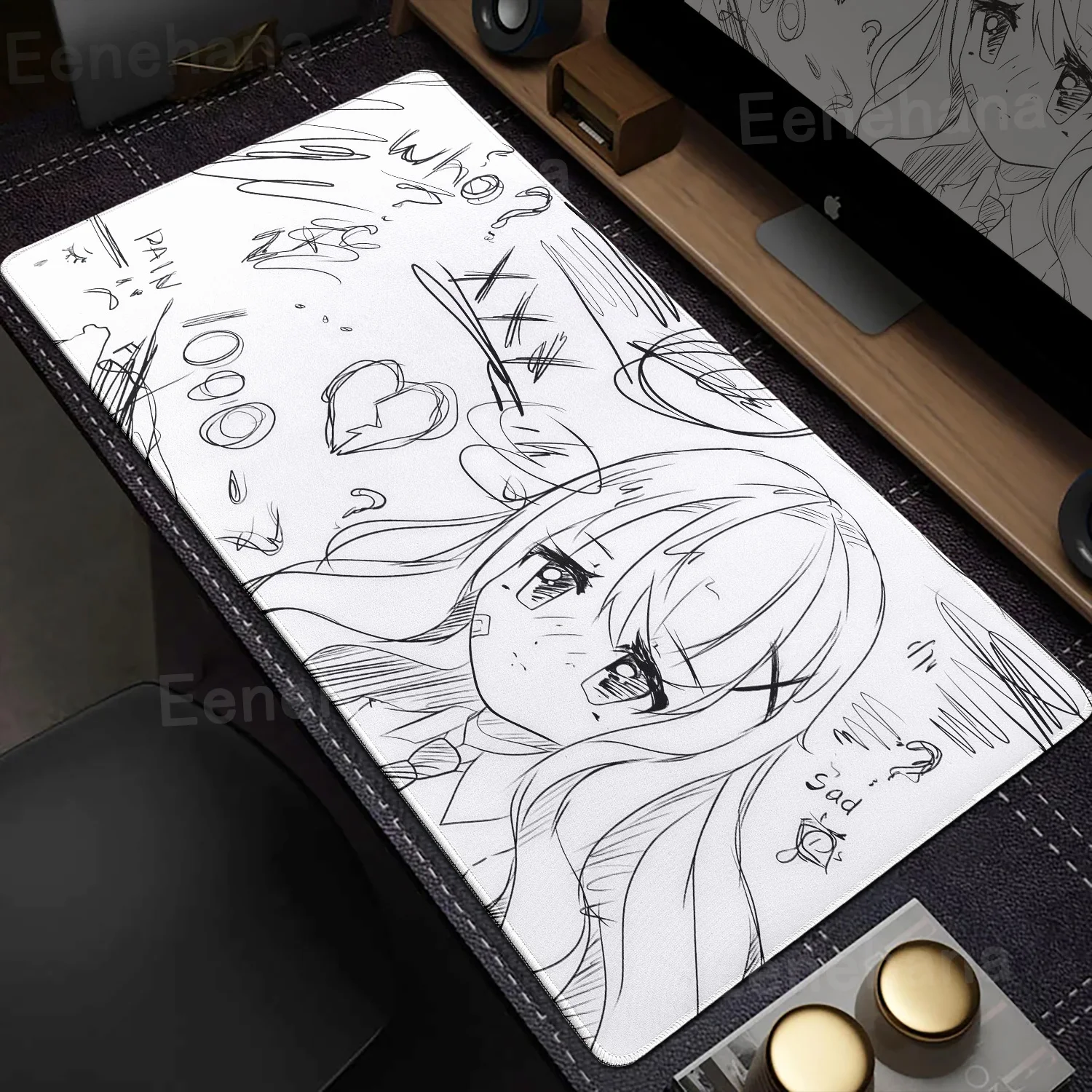 Kawaii Graffiti Girl Mouse Pad Black & White Lines Keyboard Non-slip Base Office Desk Mats XXL Hand Drawn PC Gaming Accessories
Kawaii Graffiti Girl Mouse Pad Black & White Lines Keyboard Non-slip Base Office Desk Mats XXL Hand Drawn PC Gaming Accessories
