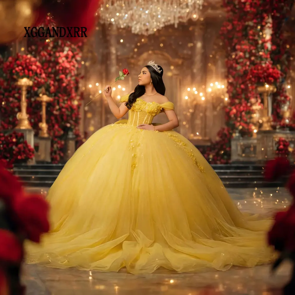 Customized Ball Gown Yellow Quinceanera Dress 2026 Shiny Vestidos De 15 XV Años Sweetheart Princess Sweet 16 Birthday Party Gown
Customized Ball Gown Yellow Quinceanera Dress 2026 Shiny Vestidos De 15 XV Años Sweetheart Princess Sweet 16 Birthday Party Gown