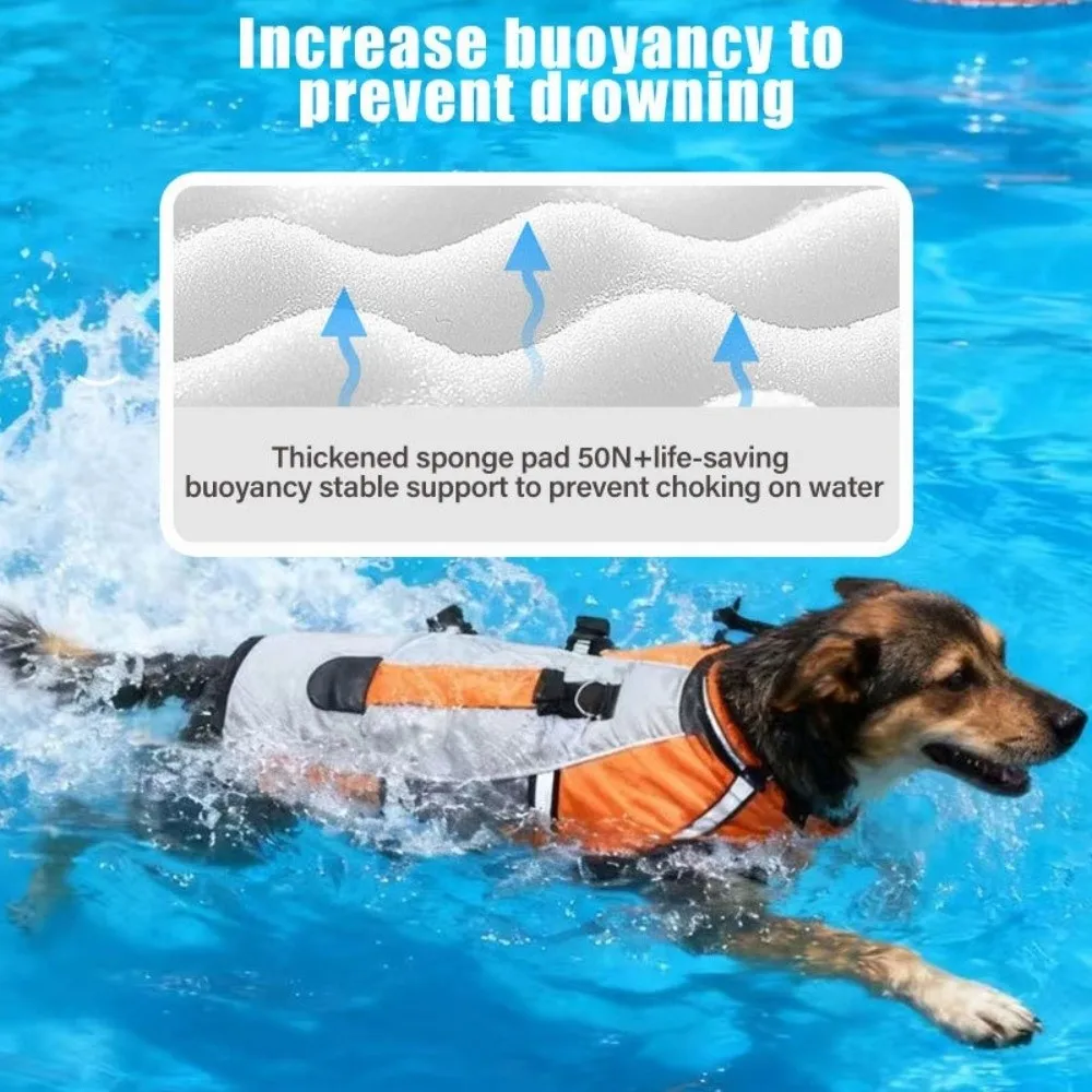 Reflective Dog Swimming Vest Adjustable High Buoyancy Pet Life Preserver Breathable Safety Handle Dog Surfing Clothes
Reflective Dog Swimming Vest Adjustable High Buoyancy Pet Life Preserver Breathable Safety Handle Dog Surfing Clothes