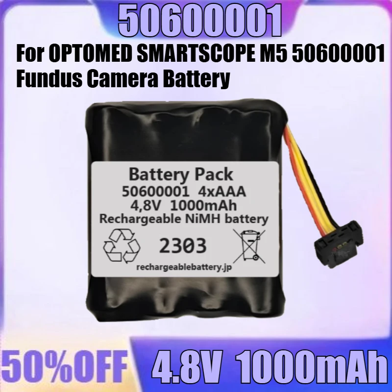 New 50600001 4.8V 1000mAh High Quality Battery for OPTOMED SMARTSCOPE M5 50600001 Fundus Camera Battery
New 50600001 4.8V 1000mAh High Quality Battery for OPTOMED SMARTSCOPE M5 50600001 Fundus Camera Battery