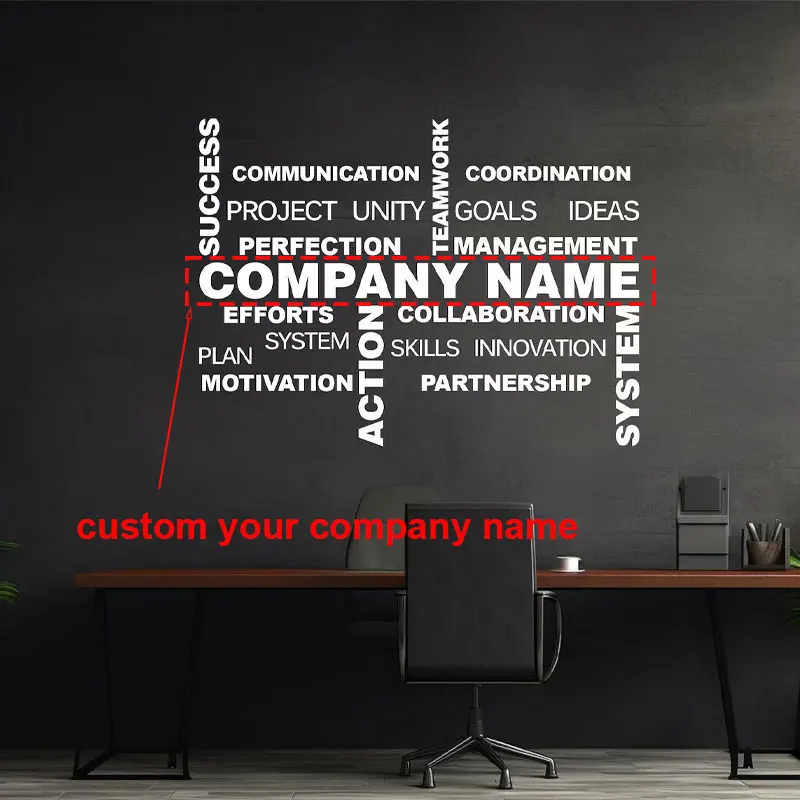 Customizable Business Name Wall Sticker Vinyl Office Decor, Workplace Word Cluster, Personalized Company Name Decals Murals Q149
Customizable Business Name Wall Sticker Vinyl Office Decor, Workplace Word Cluster, Personalized Company Name Decals Murals Q149