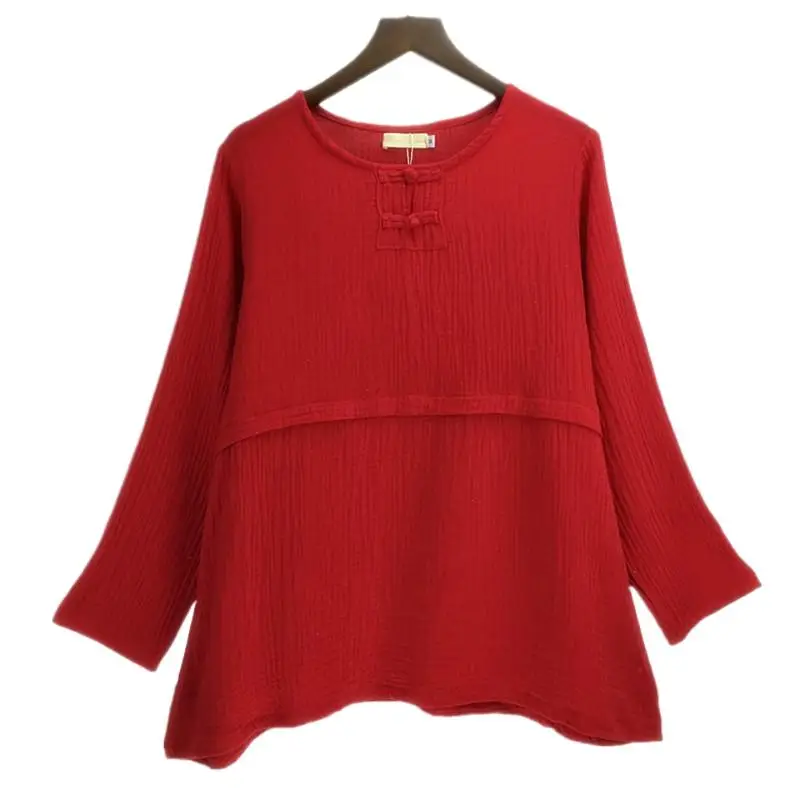 Fashion Women Blouses 2024 Spring Autumn Long Sleeve Cotton linen Shirts Casual Loose Blusas Tops black red
Fashion Women Blouses 2024 Spring Autumn Long Sleeve Cotton linen Shirts Casual Loose Blusas Tops black red