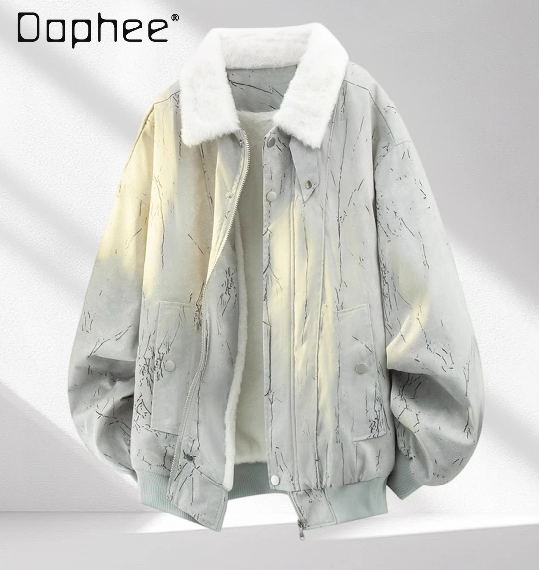 2025 Autumn Winter New Men's Black Gray Green Turn-down Collar Fleece Jacket Thickened Cold-proof Casual Off-white Hooded Coat
2025 Autumn Winter New Men's Black Gray Green Turn-down Collar Fleece Jacket Thickened Cold-proof Casual Off-white Hooded Coat