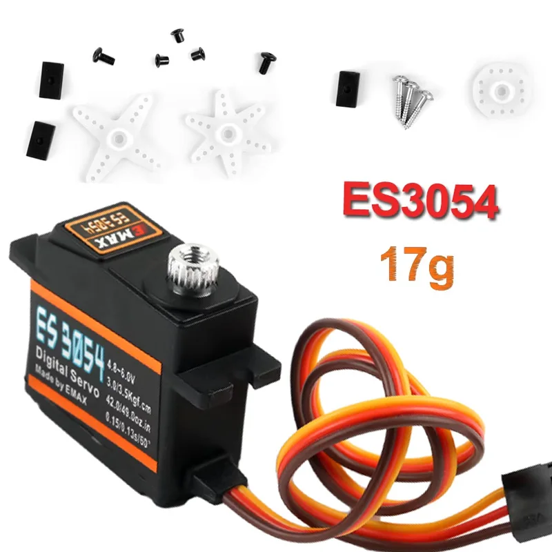 1PCS/2PCS/4PCS EMAX ES3054 Metal Gear Digital Servo Motor 17g 4.8-6.0V Servos DIY Toys Parts For Fixed-wing Aircraft Model
1PCS/2PCS/4PCS EMAX ES3054 Metal Gear Digital Servo Motor 17g 4.8-6.0V Servos DIY Toys Parts For Fixed-wing Aircraft Model