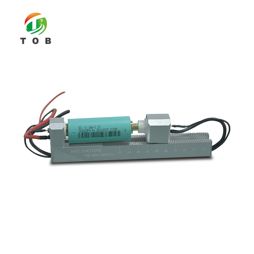 TOB Cylindrical Cell 60A Double Self-Locking CNC Four-Wire Battery Clamp Holder Fixture
TOB Cylindrical Cell 60A Double Self-Locking CNC Four-Wire Battery Clamp Holder Fixture