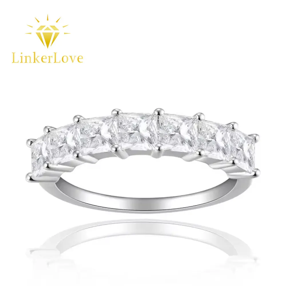 LinkerLove Half Halo Mossanite Ring Princess Cut Diamond Wedding Band for Women S925 Sterling Silver Promise Ring Party Jewelry
LinkerLove Half Halo Mossanite Ring Princess Cut Diamond Wedding Band for Women S925 Sterling Silver Promise Ring Party Jewelry
