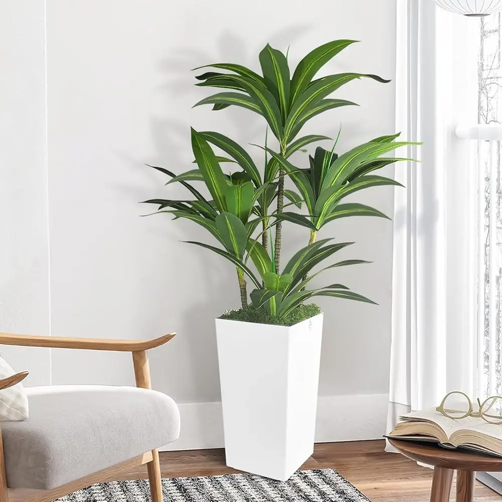 Artificial Dracaena Tree 5Ft With White Tall Planter And Fake Green Moss,(Real Touch) Artificial Plants Indoor,Fake Tree For
Artificial Dracaena Tree 5Ft With White Tall Planter And Fake Green Moss,(Real Touch) Artificial Plants Indoor,Fake Tree For