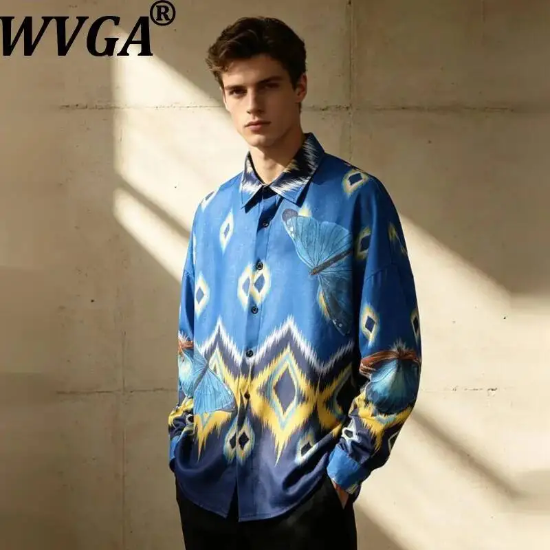 WVGA Summer New Men Chinese Ethnic Style Butterfly Printed Trendy Long Sleeved Shirt Loose Fit Niche Chic Casual Tops Ins W25323
WVGA Summer New Men Chinese Ethnic Style Butterfly Printed Trendy Long Sleeved Shirt Loose Fit Niche Chic Casual Tops Ins W25323