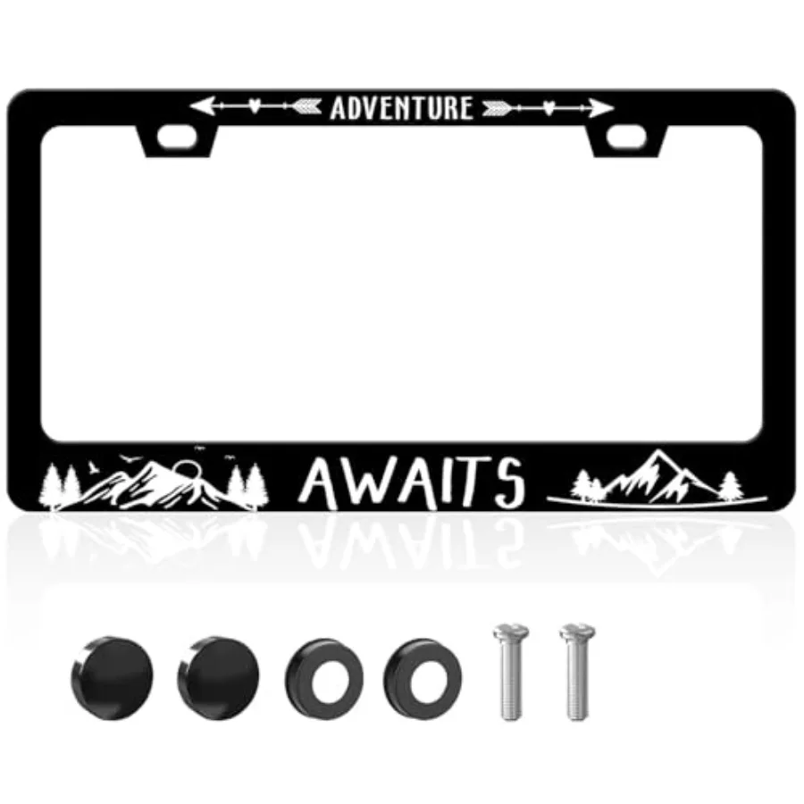 Adventure Awaits License Plate Frame Universal Metal Cars Accessories Personalized License Plate Fits Standard Vehicles Size 12
Adventure Awaits License Plate Frame Universal Metal Cars Accessories Personalized License Plate Fits Standard Vehicles Size 12