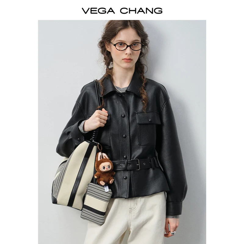 Vega Chang куртка из искусственной кожи, женская новая осенне-зимняя куртка с лацканами и поясом на талии
Vega Chang куртка из искусственной кожи, женская новая осенне-зимняя куртка с лацканами и поясом на талии