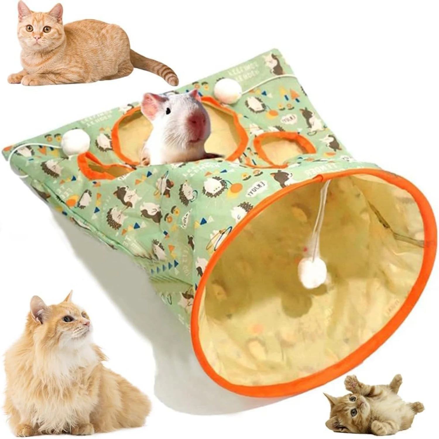 Engaging and Exciting Collapsible Plush Cat Tunnel Bag - Interactive Self-Interactive Pet Drill Bag for Your Furry Friend - Guar
Engaging and Exciting Collapsible Plush Cat Tunnel Bag - Interactive Self-Interactive Pet Drill Bag for Your Furry Friend - Guar