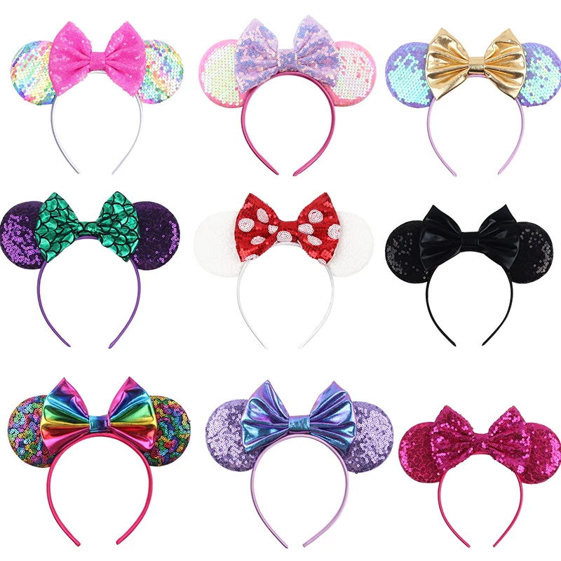 10Pcs/Lot New Spring Mouse Ears Headband For Girls Sequins 5" Bow Hairband Kids/Adult Festival Hair Accessories Mujer Wholesales
10Pcs/Lot New Spring Mouse Ears Headband For Girls Sequins 5" Bow Hairband Kids/Adult Festival Hair Accessories Mujer Wholesales