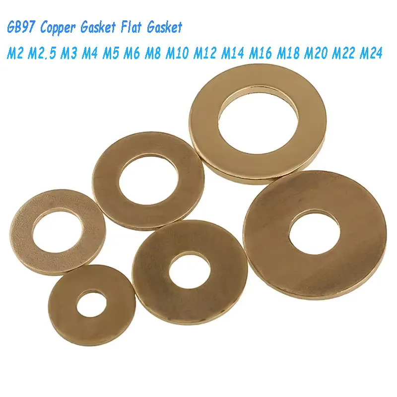 GB97 Brass Flat Washer M2 M2.5 M3 M4 M5 M6 M8 M10 M12 M14 M16~M24 Solid Brass Gasket Shim Copper Metal Meson Pad Spa 2~200Pcs
GB97 Brass Flat Washer M2 M2.5 M3 M4 M5 M6 M8 M10 M12 M14 M16~M24 Solid Brass Gasket Shim Copper Metal Meson Pad Spa 2~200Pcs