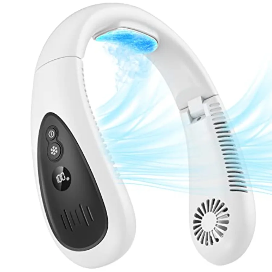 Neck Air Conditioner, Portable Neck Fan with Cooling Plate 360Cooling Airflow, 5000mah Rechargeable USB Fan Hands Free Bladeles
Neck Air Conditioner, Portable Neck Fan with Cooling Plate 360Cooling Airflow, 5000mah Rechargeable USB Fan Hands Free Bladeles