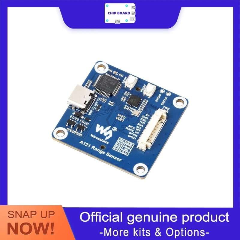 Waveshare-A121 60GHz mmWave Radar Micro-Motion Detection Module: PCR Technology for High-Precision Distance Measurement