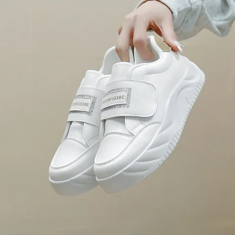 Leather Platform Sneakers Women Designer Hook & Loop Vulcanized Shoes Summer Skate Shoes Ladies Casual Sports Zapatos De Mujer
Leather Platform Sneakers Women Designer Hook & Loop Vulcanized Shoes Summer Skate Shoes Ladies Casual Sports Zapatos De Mujer