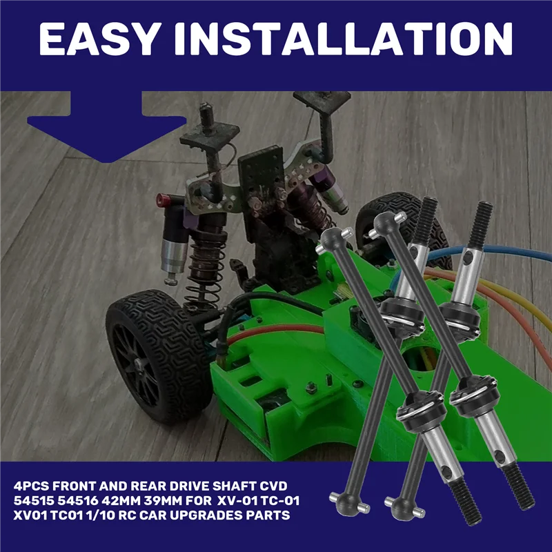 Ingenious-4 шт. передний и задний приводной вал CVD 54515 54516 42 мм 39 мм для Tamiya XV-01 TC-01 XV01 TC01 1/10, детали для обновления радиоуправляемого автомобиля
Ingenious-4 шт. передний и задний приводной вал CVD 54515 54516 42 мм 39 мм для Tamiya XV-01 TC-01 XV01 TC01 1/10, детали для обновления радиоуправляемого автомобиля