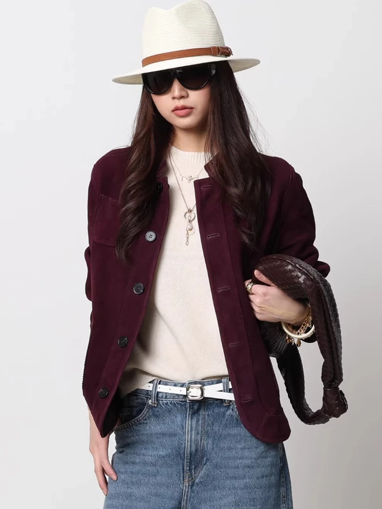 Vintage Short Genuine Leather Jackets for Women Spring Autumn High-end Simple Stand Collar Double-sided Wear Real Sheepskin Coat
Vintage Short Genuine Leather Jackets for Women Spring Autumn High-end Simple Stand Collar Double-sided Wear Real Sheepskin Coat