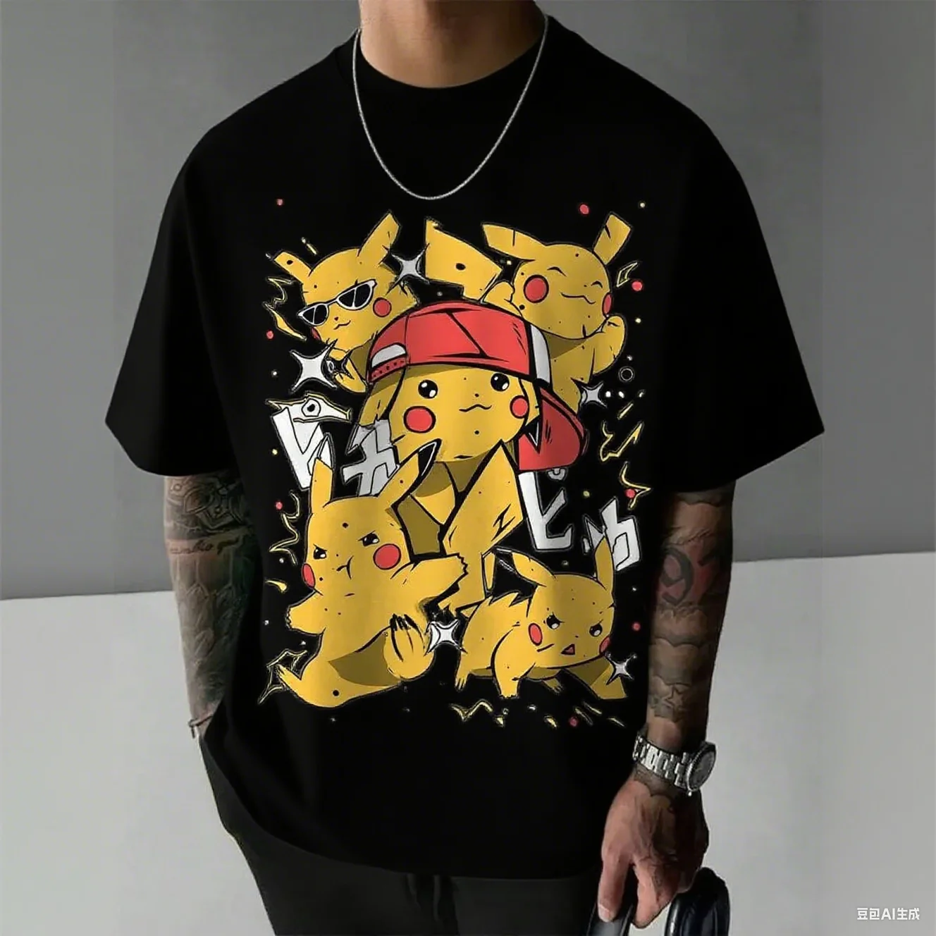 Pokémon Pikachu Squad Cotton Tee Front Graphic of Stylish Pikachus 100% Cotton Trendy Anime Wear Print New Arrival Tee S-4XL
Pokémon Pikachu Squad Cotton Tee Front Graphic of Stylish Pikachus 100% Cotton Trendy Anime Wear Print New Arrival Tee S-4XL