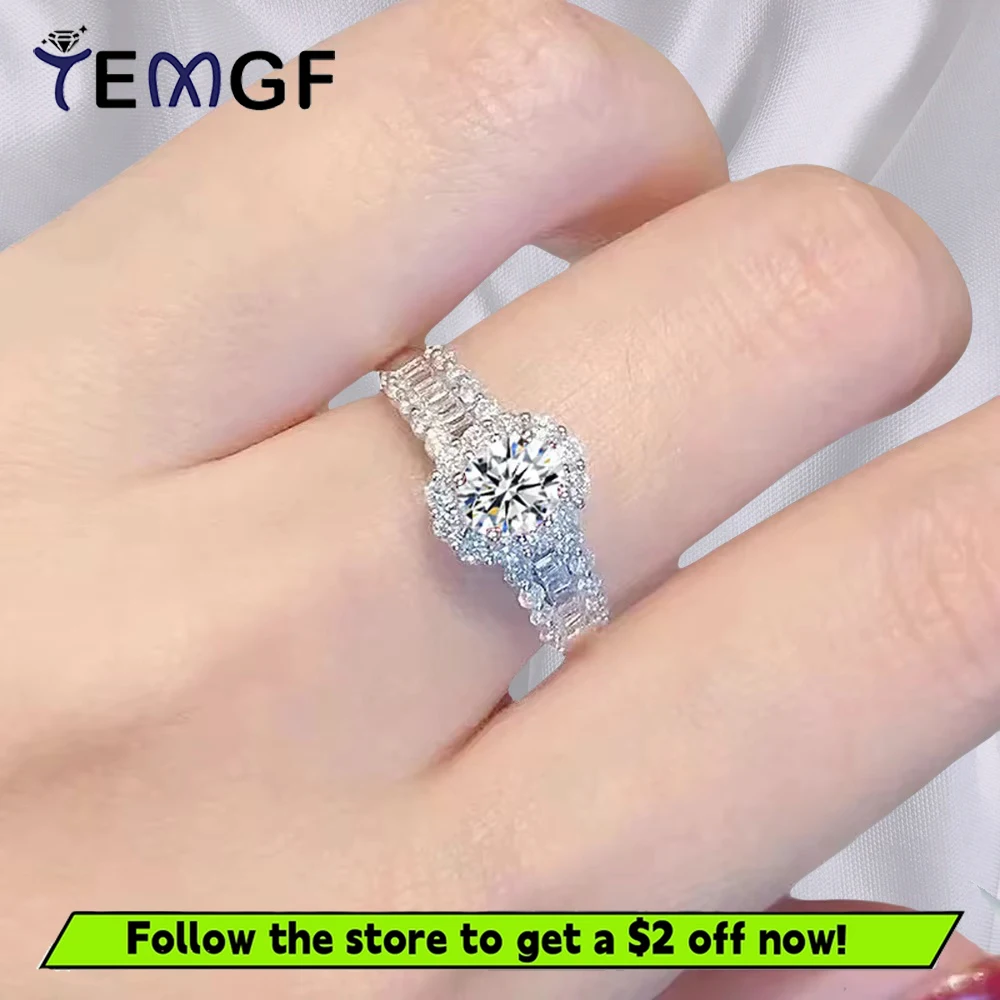 TEMGF Luxury Wedding Ring 1.5CT Oval Cut Moissanite Ring for Women Bride Sparkling Fine Jewelry S925 Silver GRA Certification
TEMGF Luxury Wedding Ring 1.5CT Oval Cut Moissanite Ring for Women Bride Sparkling Fine Jewelry S925 Silver GRA Certification