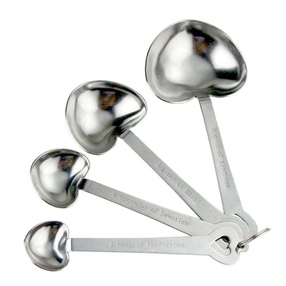4Pcs Heart Shape Measuring Spoons Set Stainless Steel Stackable for Baking Powder No Gaps Measuring Spoons
4Pcs Heart Shape Measuring Spoons Set Stainless Steel Stackable for Baking Powder No Gaps Measuring Spoons