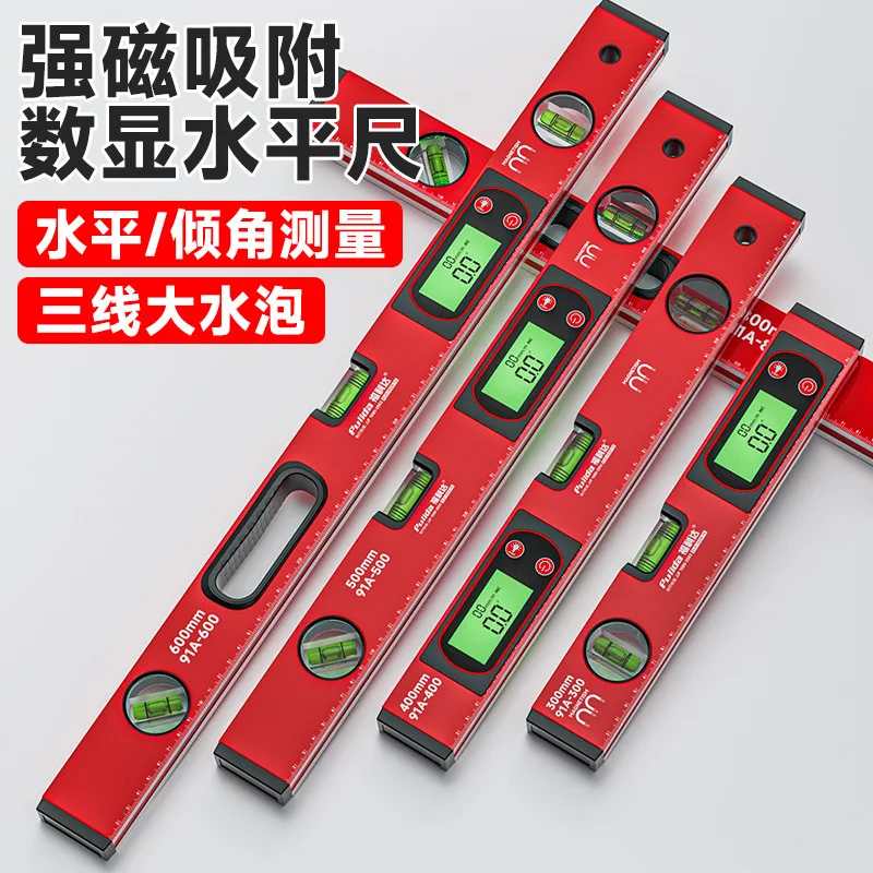 30/40/50cm Electronic Digital Display Level Ruler Magnetic Angle Meter Aluminum Alloy Level Protractor Inclinometer 90 Degree
30/40/50cm Electronic Digital Display Level Ruler Magnetic Angle Meter Aluminum Alloy Level Protractor Inclinometer 90 Degree