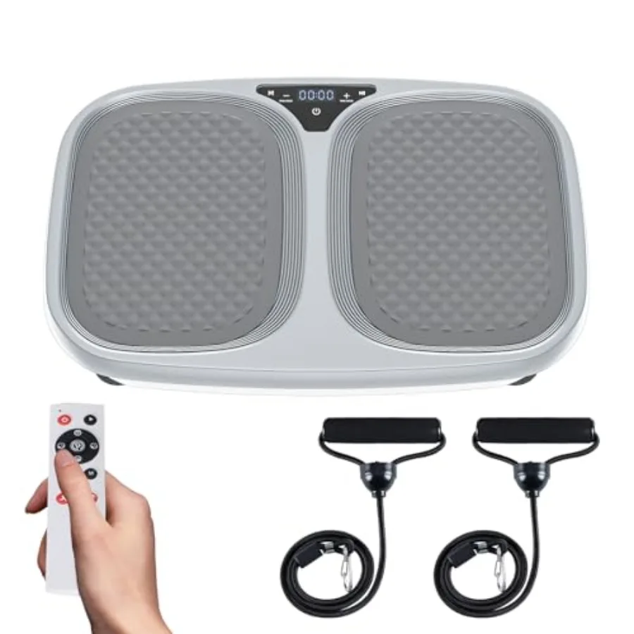 Home gym vibration plate exercise machine with 9 auto modes full-body workout platform in black featuring LED touch screen and
Home gym vibration plate exercise machine with 9 auto modes full-body workout platform in black featuring LED touch screen and