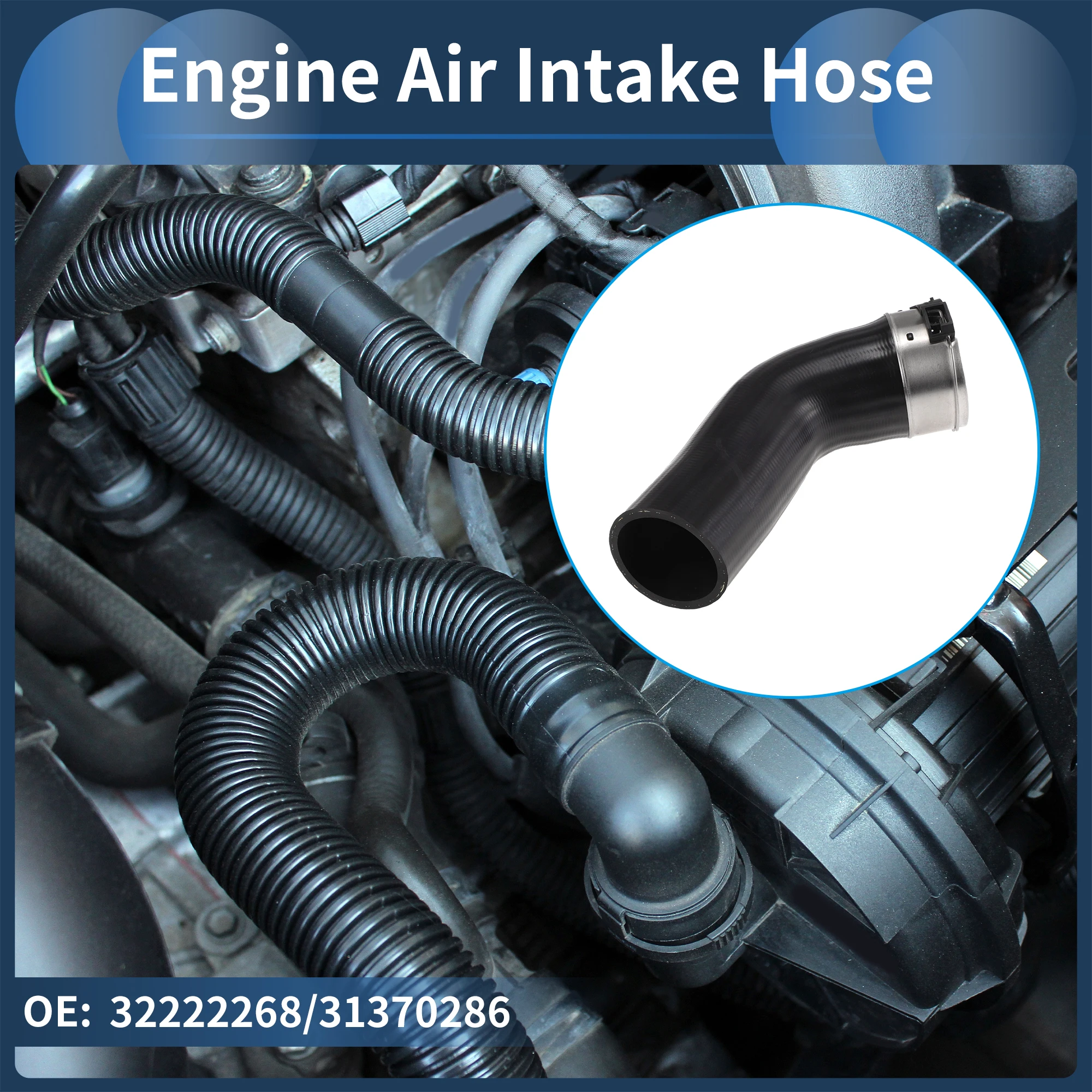 UXCELL Engine Air Intake Hose for Volvo S60 Air Intake Duct No.32222268 Rubber Clamp
UXCELL Engine Air Intake Hose for Volvo S60 Air Intake Duct No.32222268 Rubber Clamp