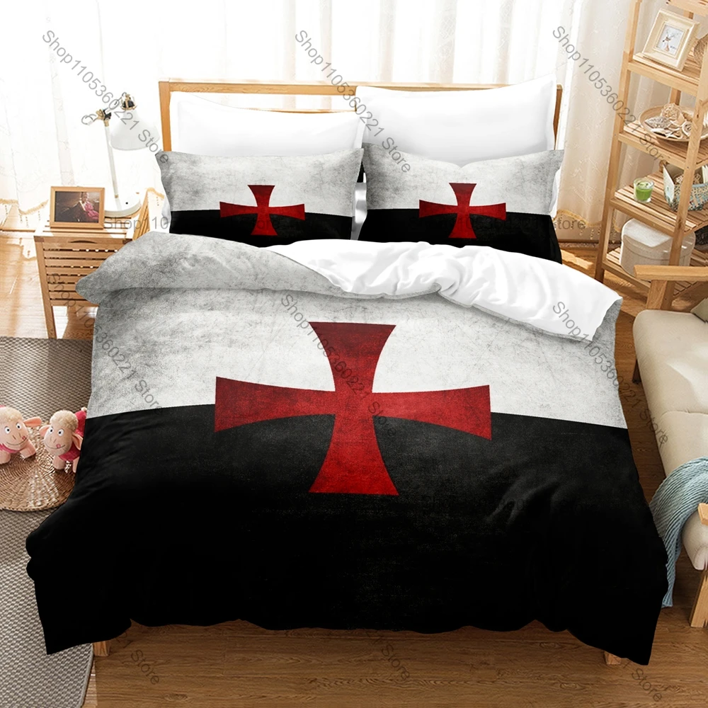 Personality Christian Knights Templar Bedding Set 3D Print New Duvet Cover Pillowcase Medieval Crusader Home Bedroom Decor
Personality Christian Knights Templar Bedding Set 3D Print New Duvet Cover Pillowcase Medieval Crusader Home Bedroom Decor