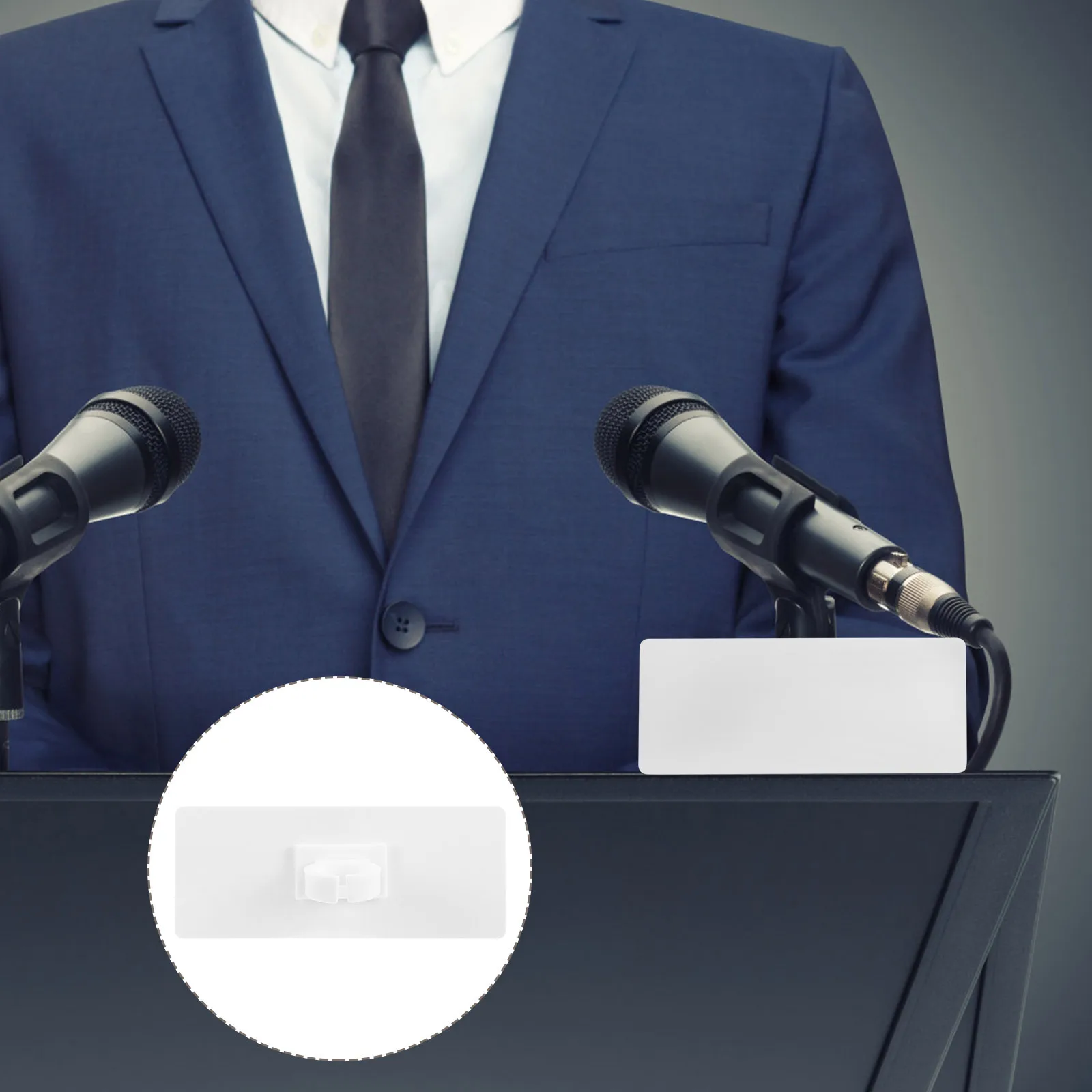Acrylic Microphone Logo Station Portable DIY Blank Surface Design Sturdy Simple Clean for Various Occasions Firm Stable 
Acrylic Microphone Logo Station Portable DIY Blank Surface Design Sturdy Simple Clean for Various Occasions Firm Stable