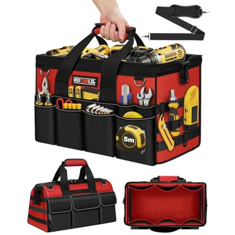 16-Inch Heavy Duty Tool Bag 19-Pockets Tool Box Organizer Portable Toolbag W/Soft Handle for Organized Storage Mechanic Gifts f
16-Inch Heavy Duty Tool Bag 19-Pockets Tool Box Organizer Portable Toolbag W/Soft Handle for Organized Storage Mechanic Gifts f
