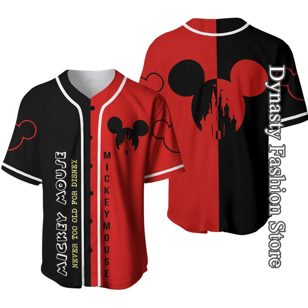 Disney Mickey Mouse Baseball Jersey Shirt Men Summer Cartoon Baseball Uniform Male Tops Casual Clothing High Street Outfit
Disney Mickey Mouse Baseball Jersey Shirt Men Summer Cartoon Baseball Uniform Male Tops Casual Clothing High Street Outfit