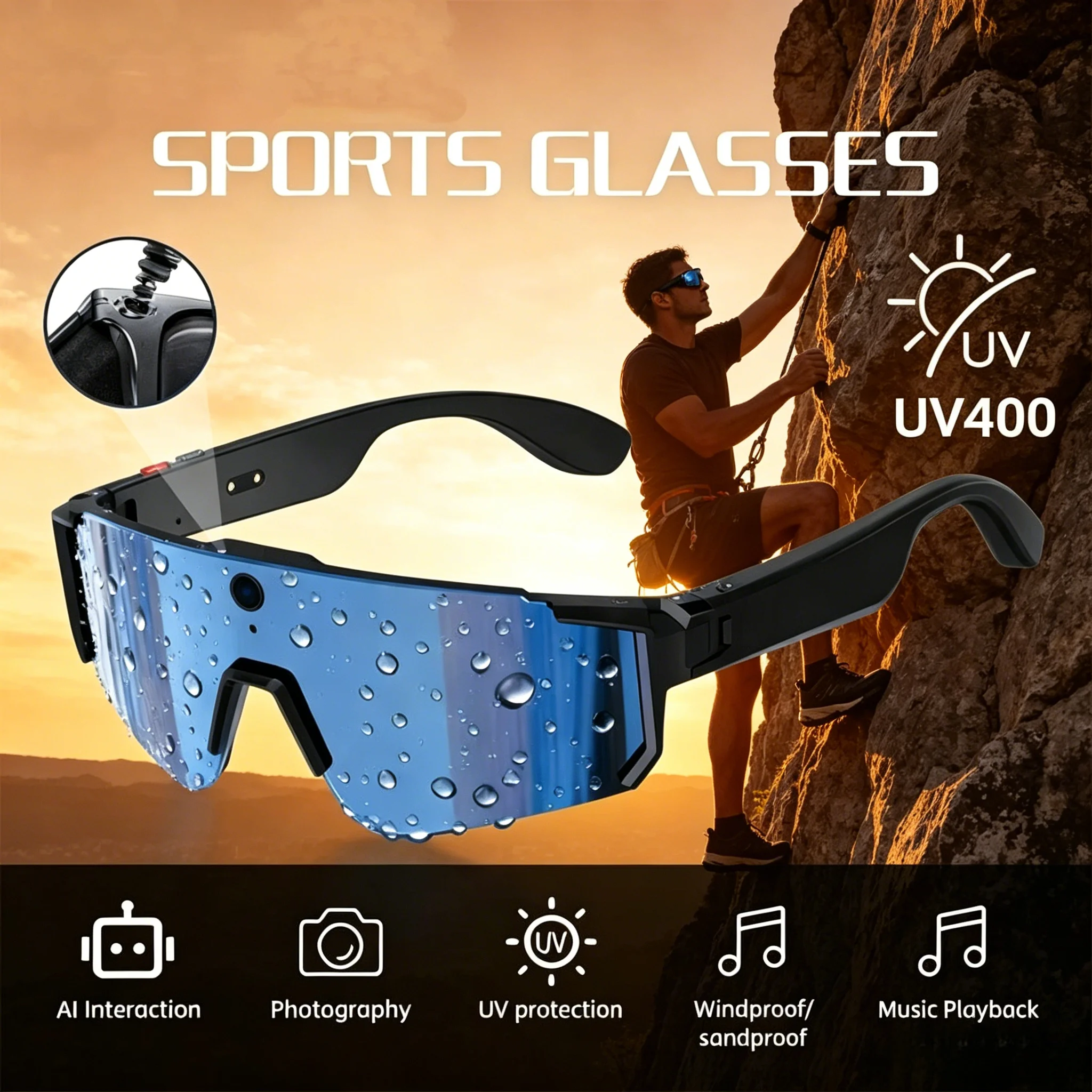 2026 Hot Sale 4K Polarized AI Smart Glasses 800W Camera Bluetooth Translation Men Cycling Eyewear
2026 Hot Sale 4K Polarized AI Smart Glasses 800W Camera Bluetooth Translation Men Cycling Eyewear