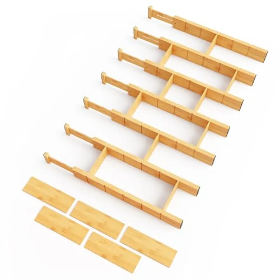 Bamboo Drawer Dividers with Inserts and Labels Kitchen Adjustable Drawer Organizers Expandable Organization for Home Office Dre
Bamboo Drawer Dividers with Inserts and Labels Kitchen Adjustable Drawer Organizers Expandable Organization for Home Office Dre