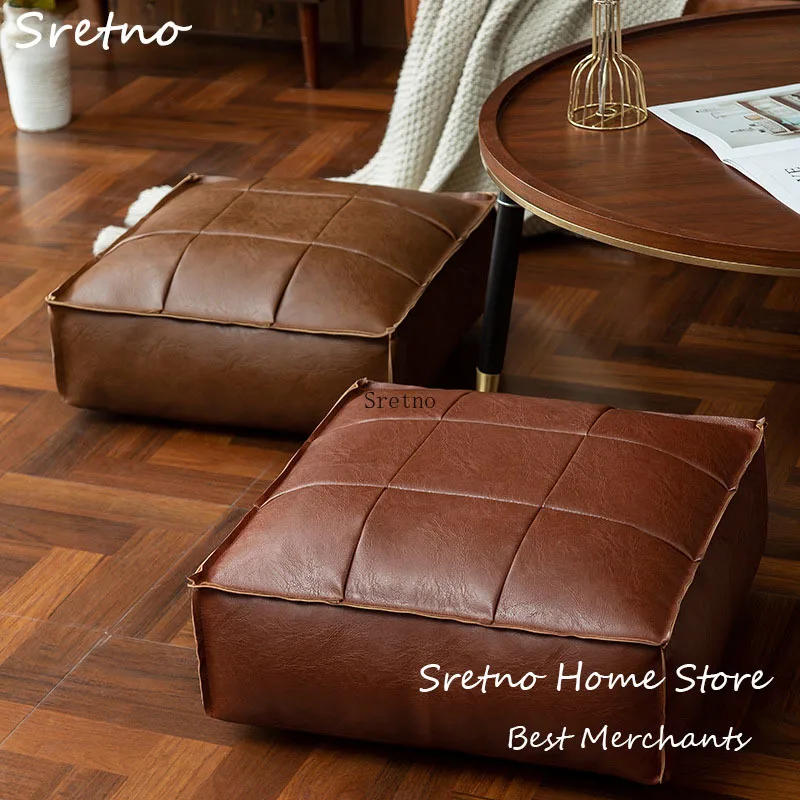 Moroccan PU Leather Pouf Floor Cushion Covers Oil Wax Skin Embroider Craft Footstool Cover Futon Fillable Clothing Cushion Cover
Moroccan PU Leather Pouf Floor Cushion Covers Oil Wax Skin Embroider Craft Footstool Cover Futon Fillable Clothing Cushion Cover
