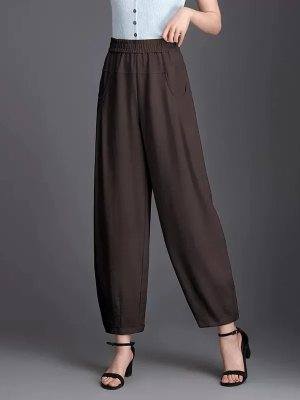 Loose Fit Elastic Waist Nine-Piece Pants Thin Summer New Casual Slimming Lantern Pants for Middle-Aged And Elderly Mothers
Loose Fit Elastic Waist Nine-Piece Pants Thin Summer New Casual Slimming Lantern Pants for Middle-Aged And Elderly Mothers