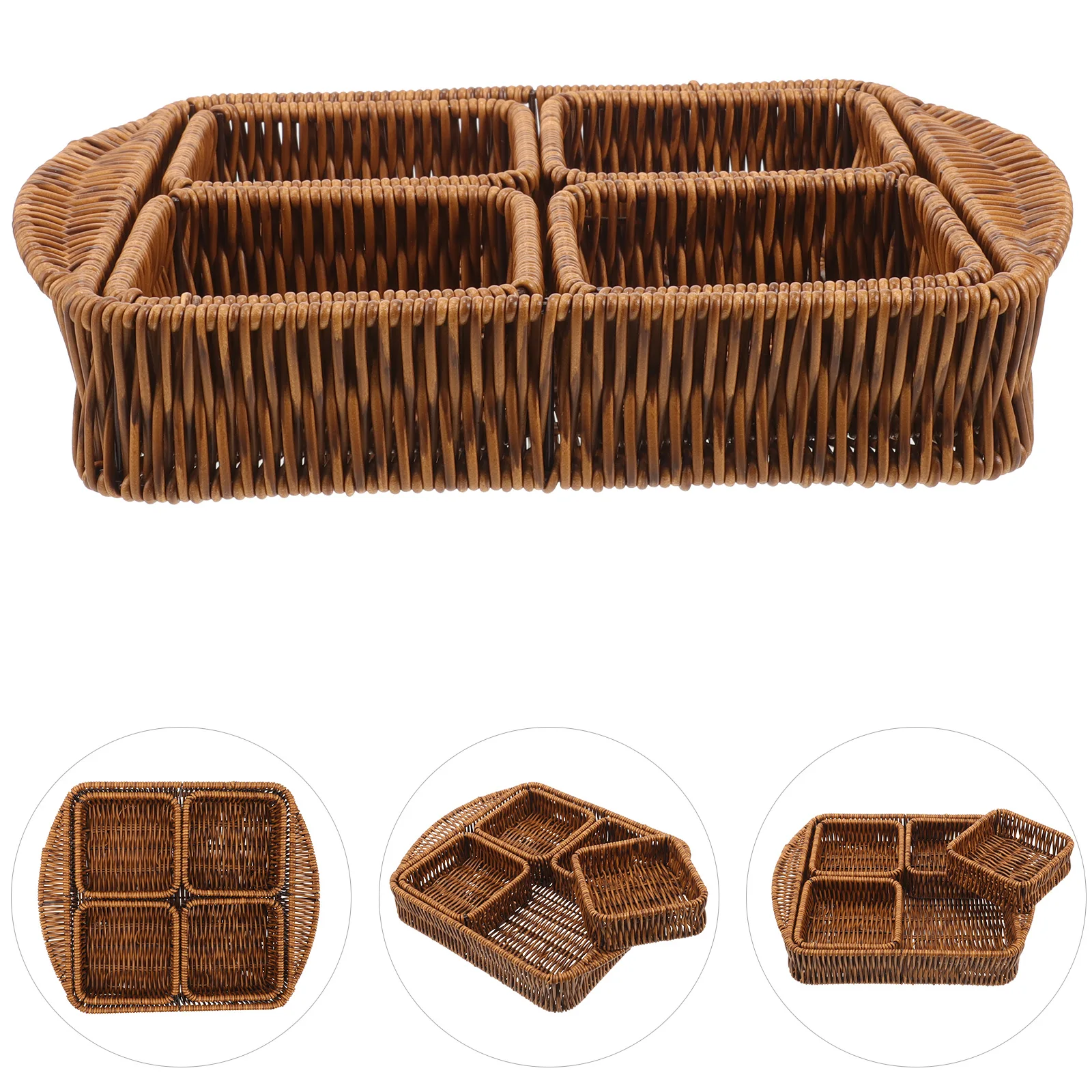 Rattan Storage Basket Set of 5 Round Baskets for Snacks Dried Fruits Multi Functional Woven Baskets Home Tidy ganizing Solution
Rattan Storage Basket Set of 5 Round Baskets for Snacks Dried Fruits Multi Functional Woven Baskets Home Tidy ganizing Solution