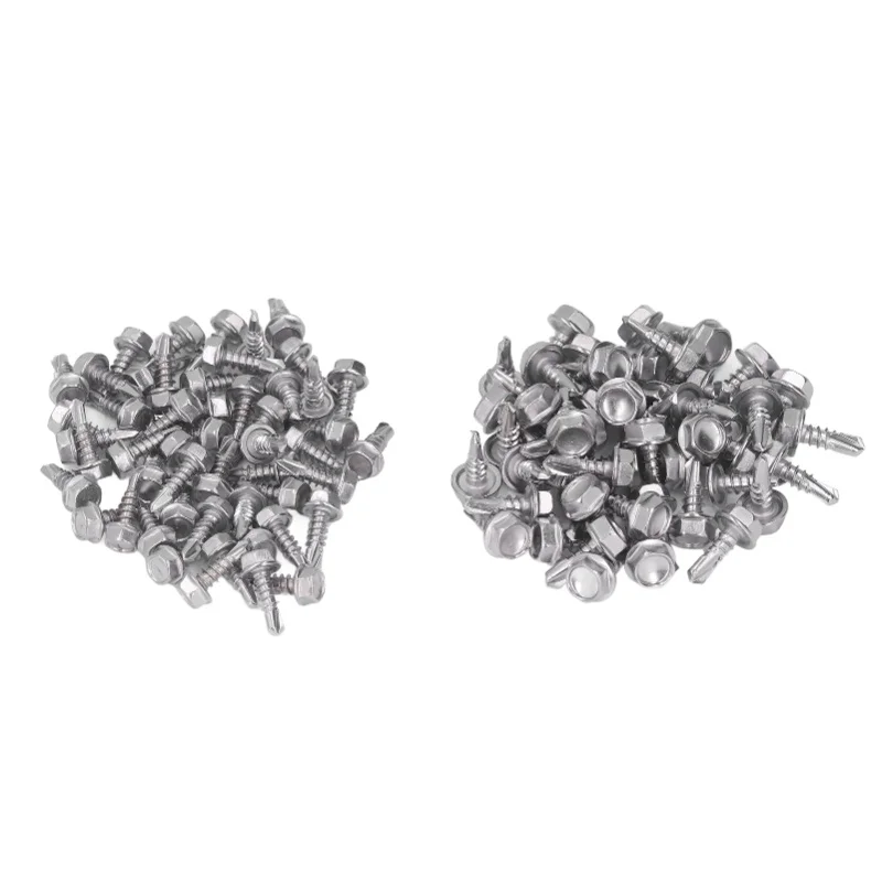 100Pcs Self Drilling Screw Assortment Hex Head 410 Stainless Steel 4.2x13mm 4.8x13mm
100Pcs Self Drilling Screw Assortment Hex Head 410 Stainless Steel 4.2x13mm 4.8x13mm