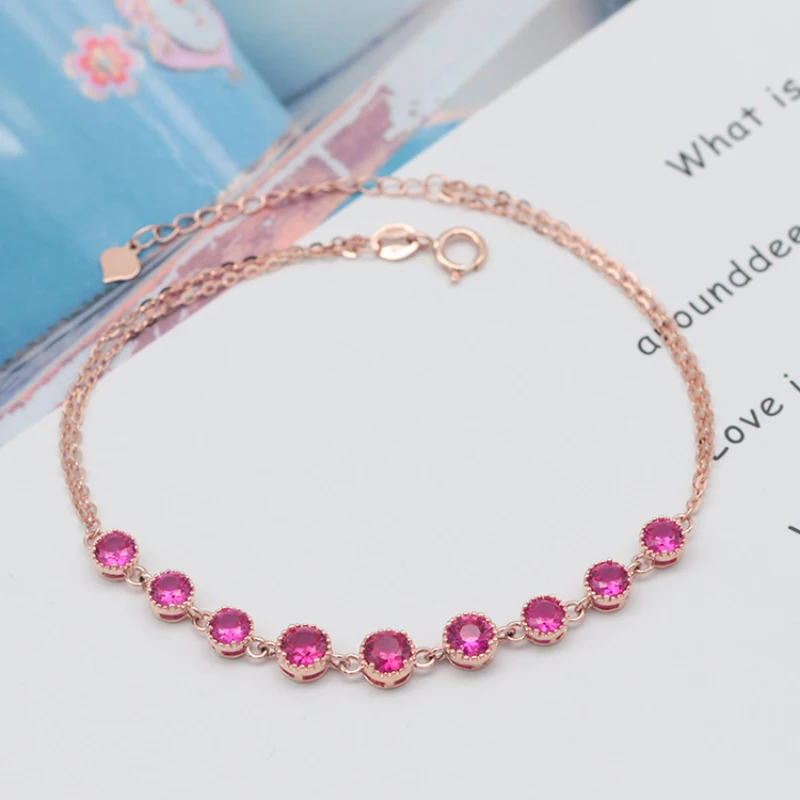 585 purple gold plated 14 rose home inlaid ruby string bracelets for women luxury exquisite elegant wedding jewelry gift
585 purple gold plated 14 rose home inlaid ruby string bracelets for women luxury exquisite elegant wedding jewelry gift