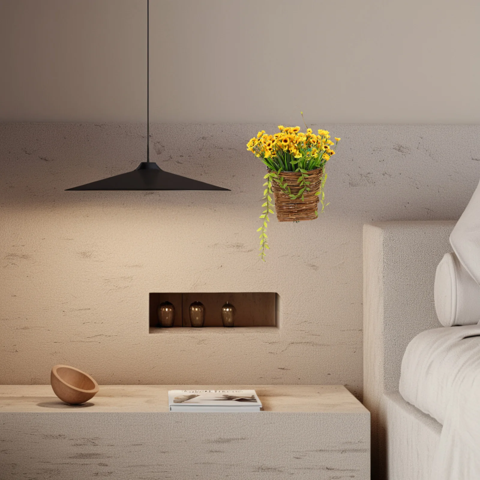 1pcs Rattan Wall Planter Artificial Sunflowers Farmhouse Hanging Decor Indoor Outdoor Fake Plants Holder Fall Floral Arrangement
1pcs Rattan Wall Planter Artificial Sunflowers Farmhouse Hanging Decor Indoor Outdoor Fake Plants Holder Fall Floral Arrangement