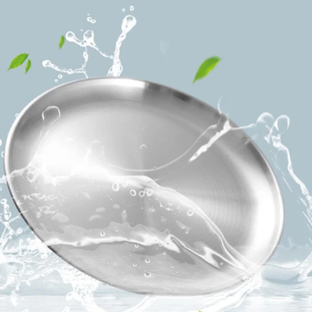 Stainless Steel Plate Dinner Plates Food Serving Dishes Pastry Tray Practical Pastry Exquisite Roast Meat Compact 
Stainless Steel Plate Dinner Plates Food Serving Dishes Pastry Tray Practical Pastry Exquisite Roast Meat Compact