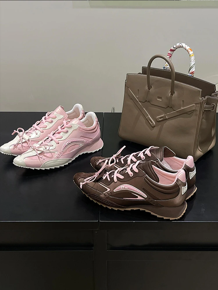 Women's Genuine Leather Mixed Color Sneakers Summer Butterfly Knot Street Cross Straps Pumps Stitching Mesh Fashion Casual Shoes
Women's Genuine Leather Mixed Color Sneakers Summer Butterfly Knot Street Cross Straps Pumps Stitching Mesh Fashion Casual Shoes