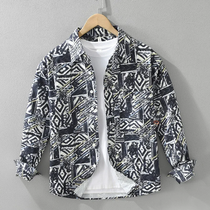 2024New Long Sleeve Printed Shirt for Men Cotton casual fashionable men's clothes oversized
2024New Long Sleeve Printed Shirt for Men Cotton casual fashionable men's clothes oversized