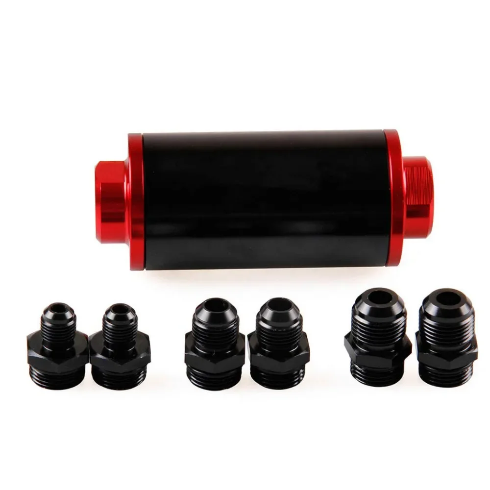 58mm Red Filter 100 Micron Cleanable Inline Fuel Filter Mount Universal High Flow Turbo 6AN 8AN 10AN Adapter
58mm Red Filter 100 Micron Cleanable Inline Fuel Filter Mount Universal High Flow Turbo 6AN 8AN 10AN Adapter